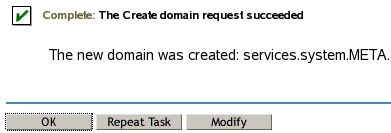 Completion message