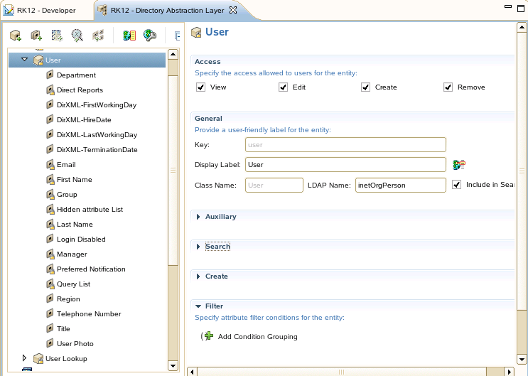 Adding a conditional group to the User Entity