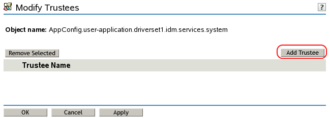 Selecting Add Trustee