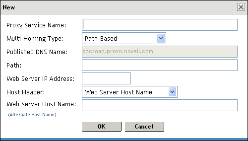 Configuring a multi-homing proxy service