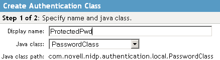 New authentication class