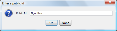Enter a Public ID Dialog Box