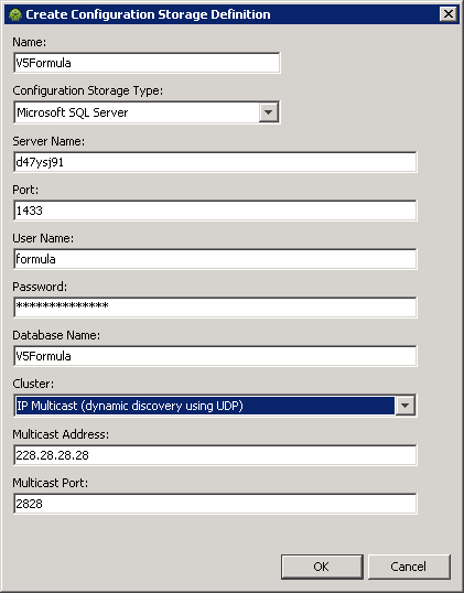 Create Configuration Storage Definition Dialog Box