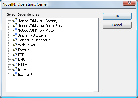 Select a Root Element for the Dependency Definition