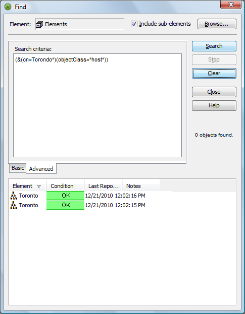 Find Dialog Box