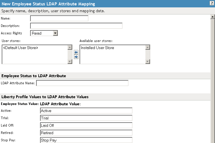 Employee Status LDAP attribute map