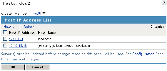 Configuring hosts