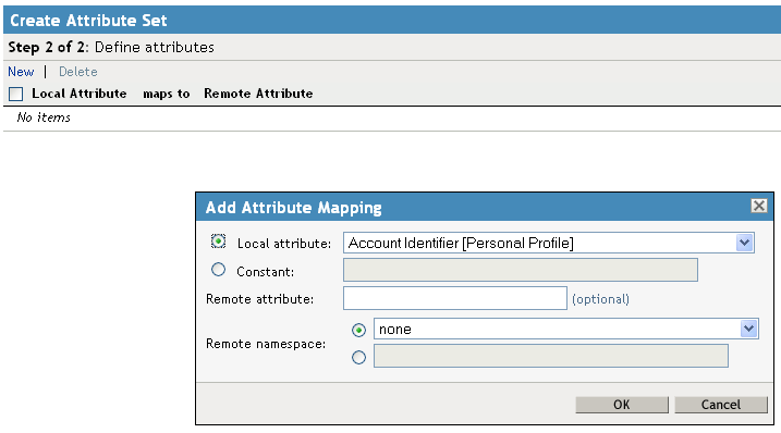 Adding an attribute map