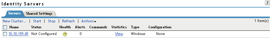 Installed Identity Server