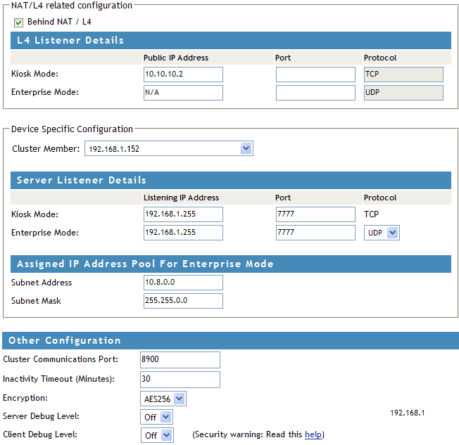 Configuring Gateway