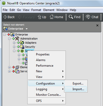 Importing NetIQ Control Center configurations