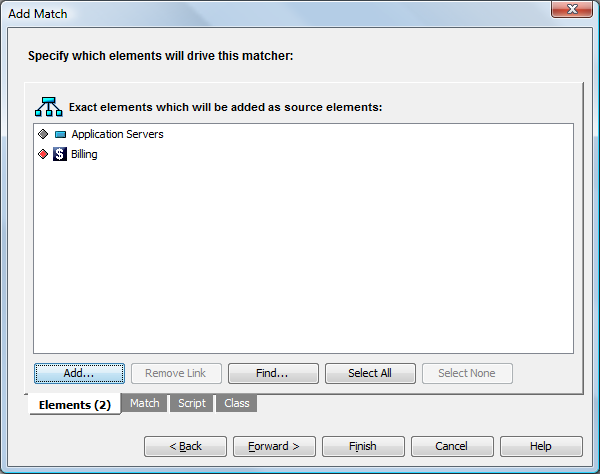 Add Match Dialog Box