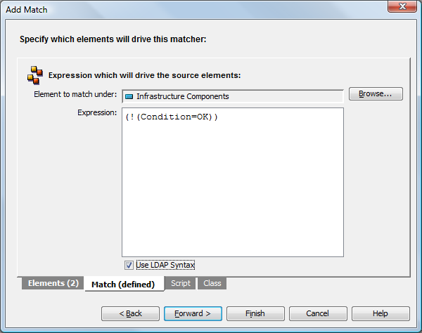 Add Match Dialog Box