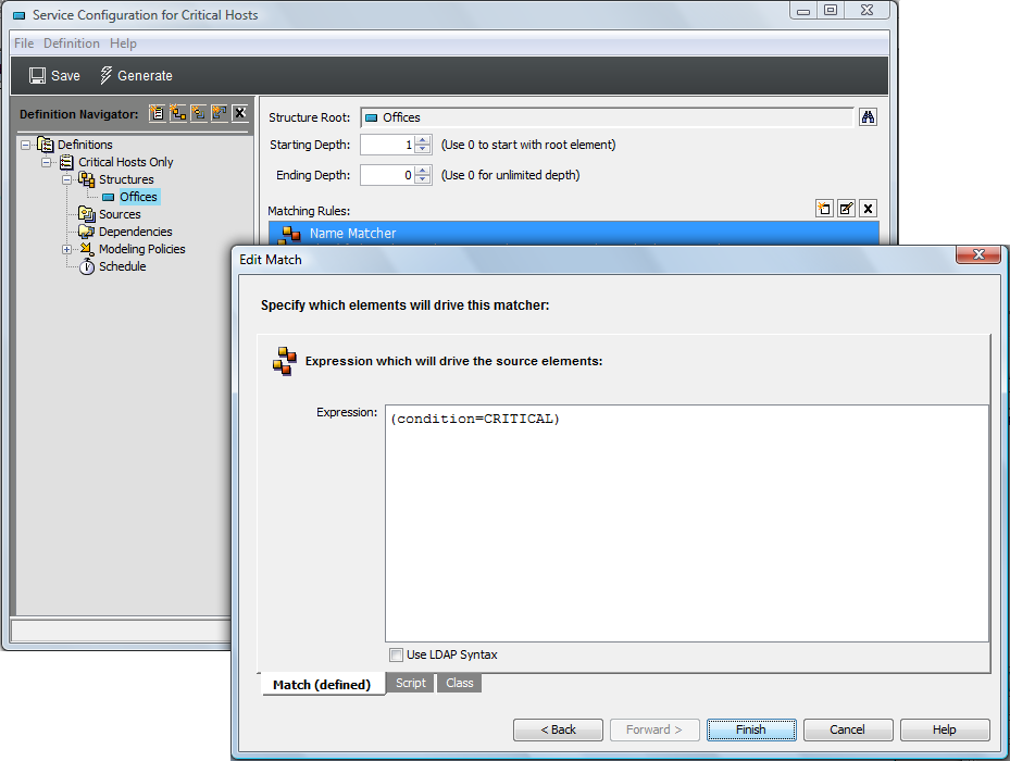 Edit Match Dialog Box