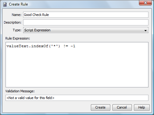 Edit Rule Dialog Box