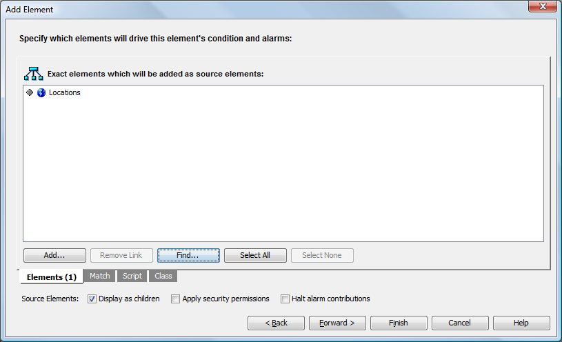 Add Element Dialog Box