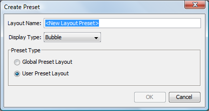 Create Preset Dialog Box