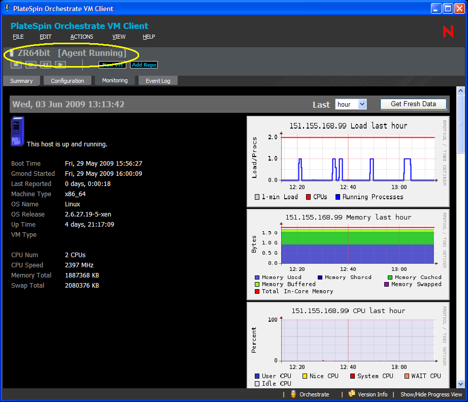 VM Client Window Taken Up by Maximized Monitoring Tab