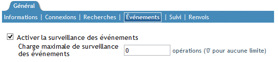 Pages de propriétés des serveurs LDAP