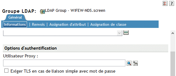 Case à cocher Exiger TLS en cas de liaison simple avec mot de passe.