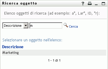 Nella pagina Ricerca verranno visualizzati i risultati della ricerca