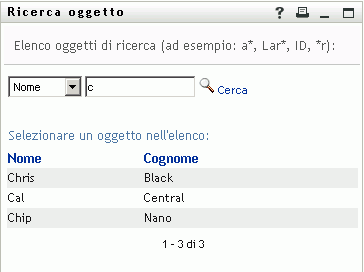 Nella pagina Ricerca verranno visualizzati i risultati della ricerca