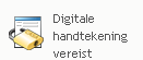 Pictogram Digitale handtekening vereist